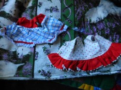 2 TUTTI DOLL 1965 SUN DRESSES,  LABELS